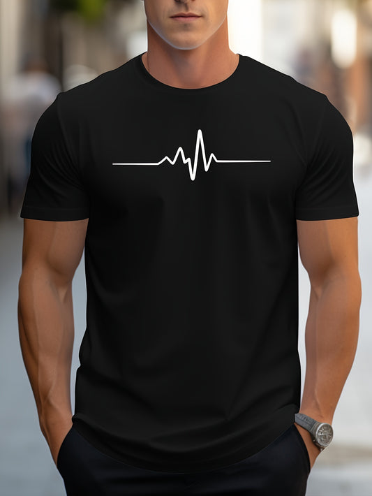 Men's Graphic T-Shirt - Retro Printed Casual Summer Top