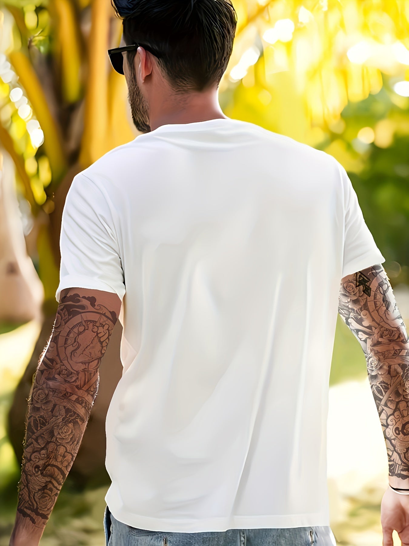 Men's New York Creative Printed Casual Novelty T-shirt, Short Sleeved Summer&spring Top, Comfortable Fit, Fashionable Street Casual Round Neck T-shirt, Suitable For Daily Wear
