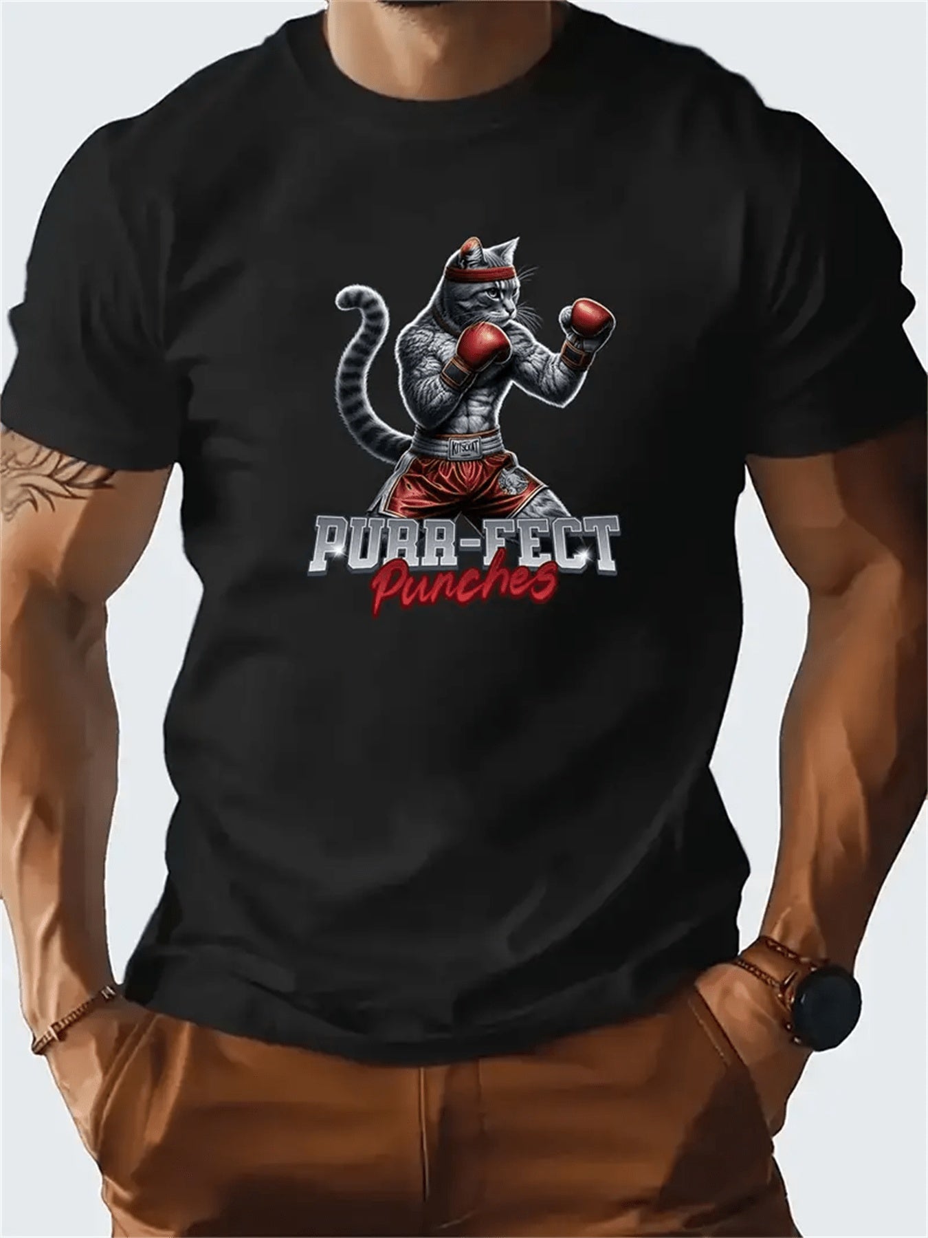 Men's Creative Tops, Casual Short Sleeved Round Neck T-shirts, Summer Outdoor Men's Clothing