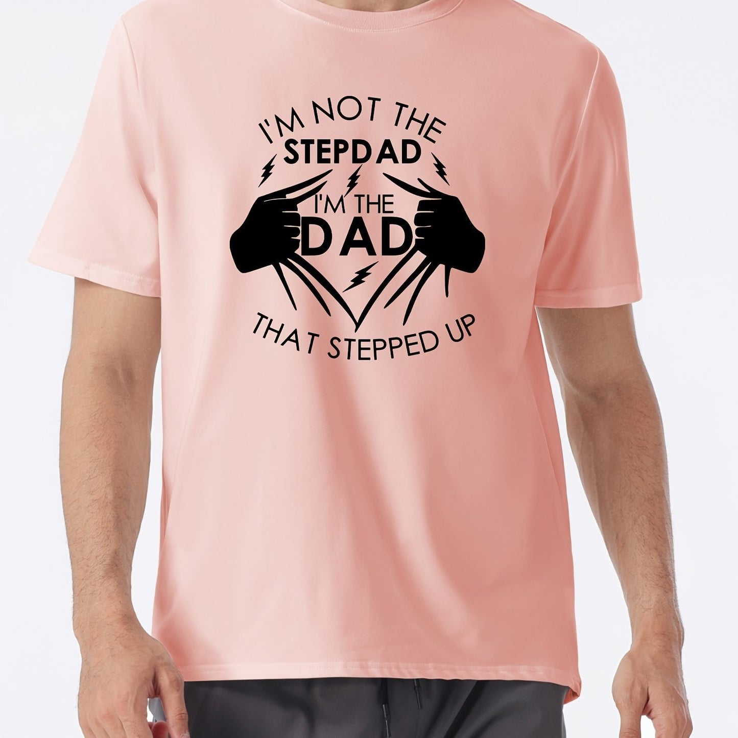 Men's Graphic T-Shirt - Stand Up Dad Stepfather Casual Top