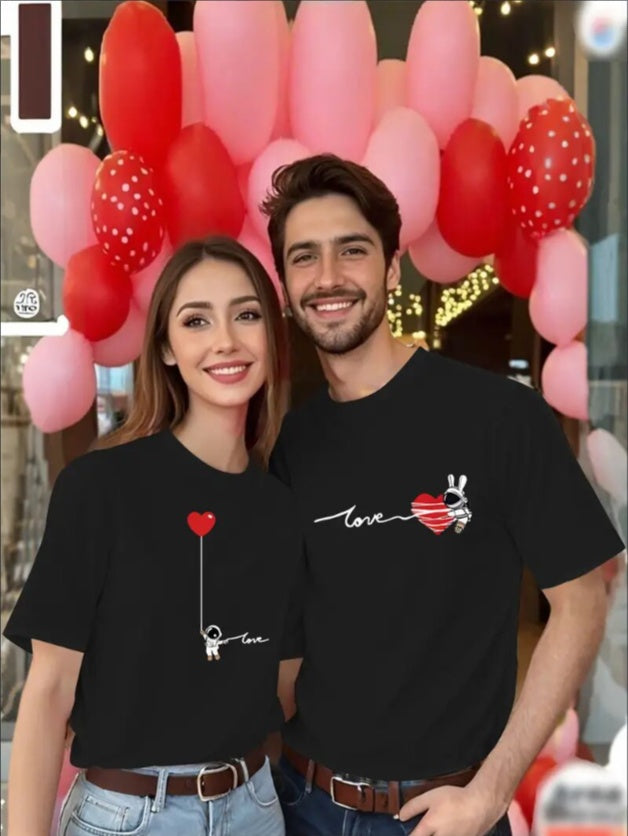 Men's Graphic T-Shirt - Love Design for Valentine's & Christmas