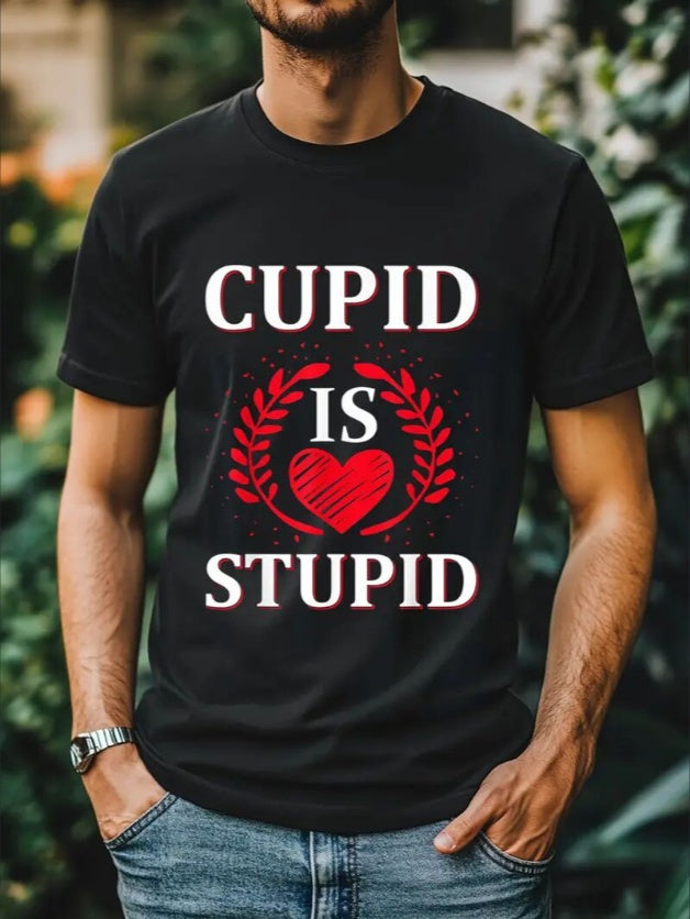 Men's Graphic T-Shirt: Love Valentine's Day Casual Couples Tees
