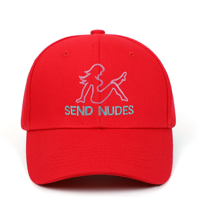 SEND NUDES embroidered baseball cap