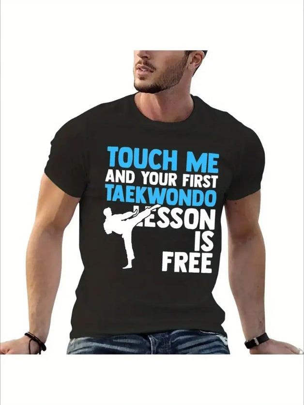 Men's Graphic T-Shirt - Touch Me Taekwondo Anime Summer Tee