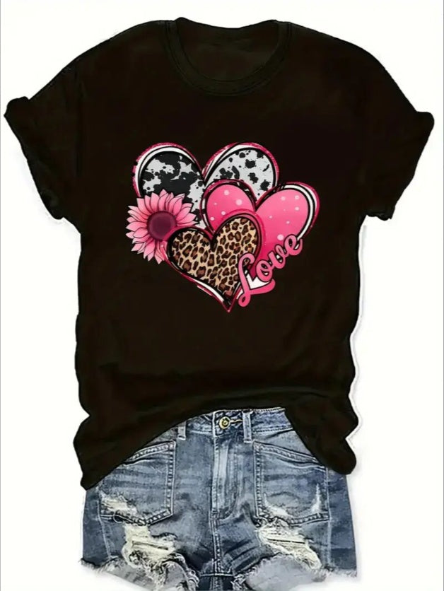 Love Valentine'S Day T-Shirt, Couple T-Shirt, Couple Christmas, Fashion Casual T-Shirt, Short-Sleeved T-Shirt