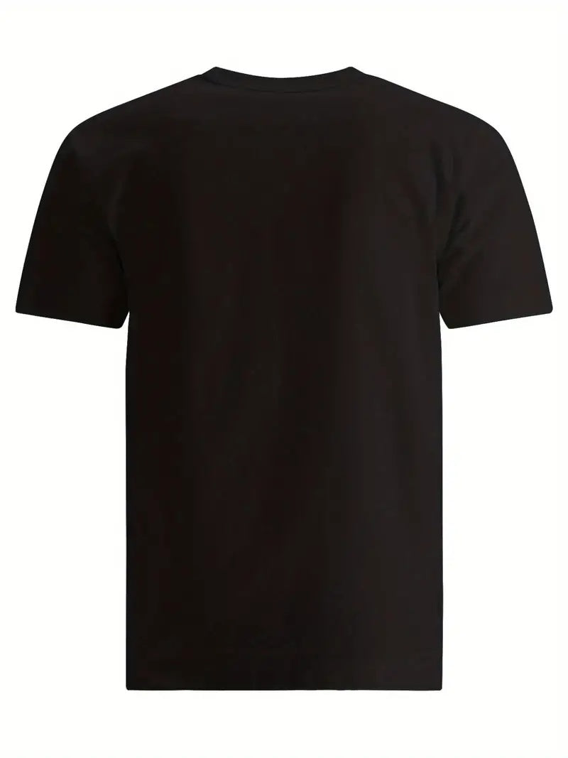 Men's Graphic T-Shirt - Retro Printed Short Sleeved Top for Leisure