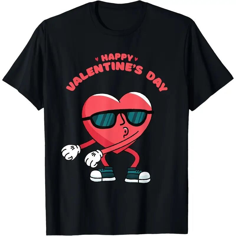 Love Valentine'S Day T-Shirt, Couple T-Shirt, Couple Christmas, Fashion Casual T-Shirt, Short-Sleeved T-Shirt