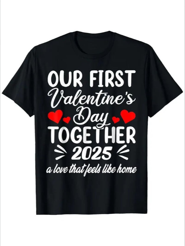 Love Valentine'S Day T-Shirt, Couple T-Shirt, Couple Christmas, Fashion Casual T-Shirt, Short-Sleeved T-Shirt
