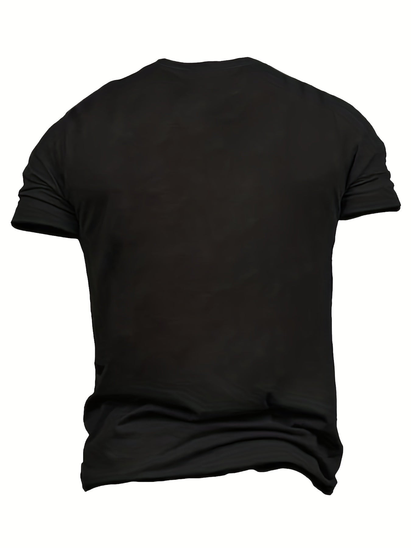 Men's Novelty T-shirt, Oversized Men Holding Telescope Pattern Printed T-shirt, Summer Short Sleeved T-shirt, Suitable For Tall Men, Men's Clothing