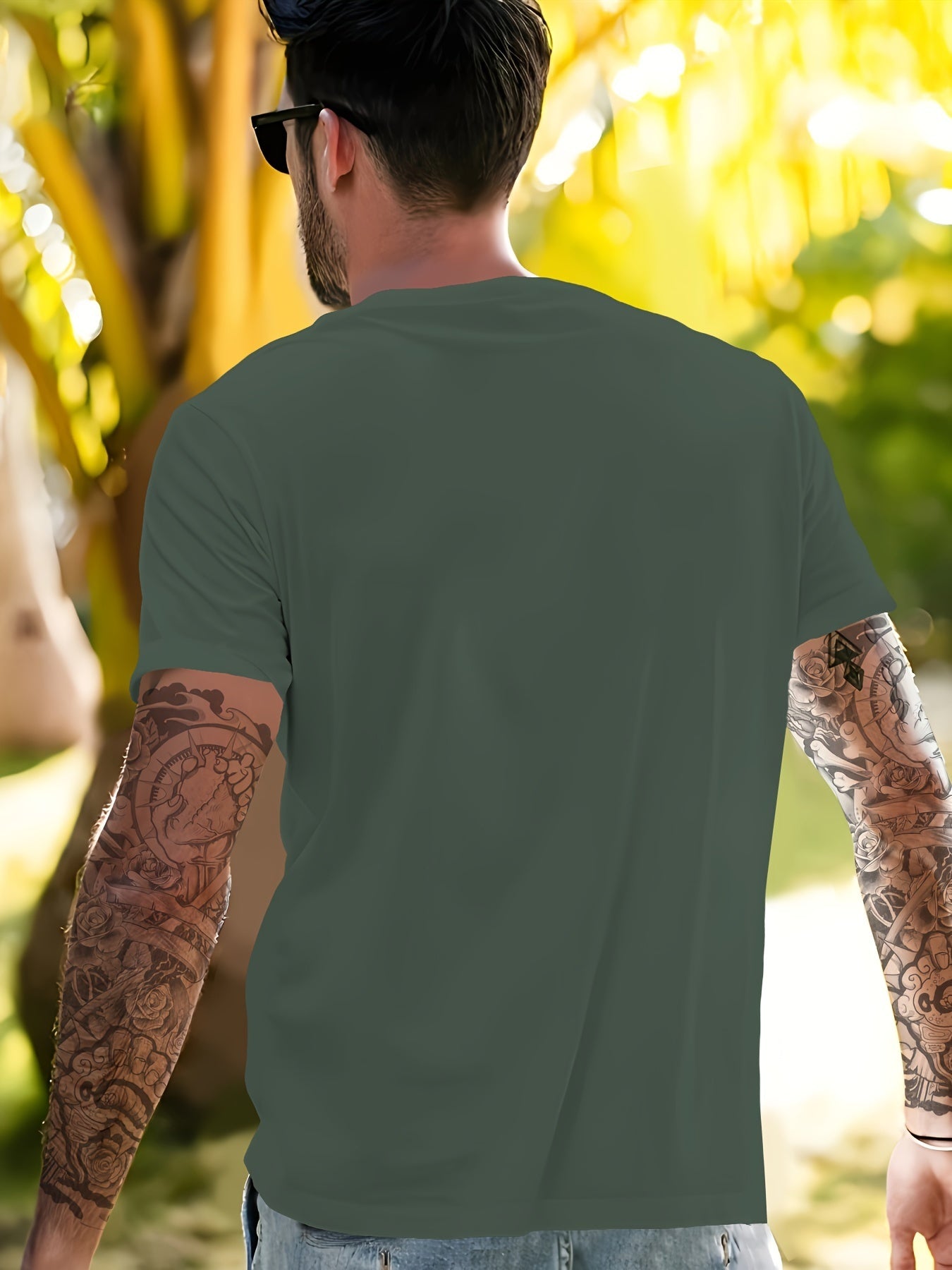 Men's New York Creative Printed Casual Novelty T-shirt, Short Sleeved Summer&spring Top, Comfortable Fit, Fashionable Street Casual Round Neck T-shirt, Suitable For Daily Wear