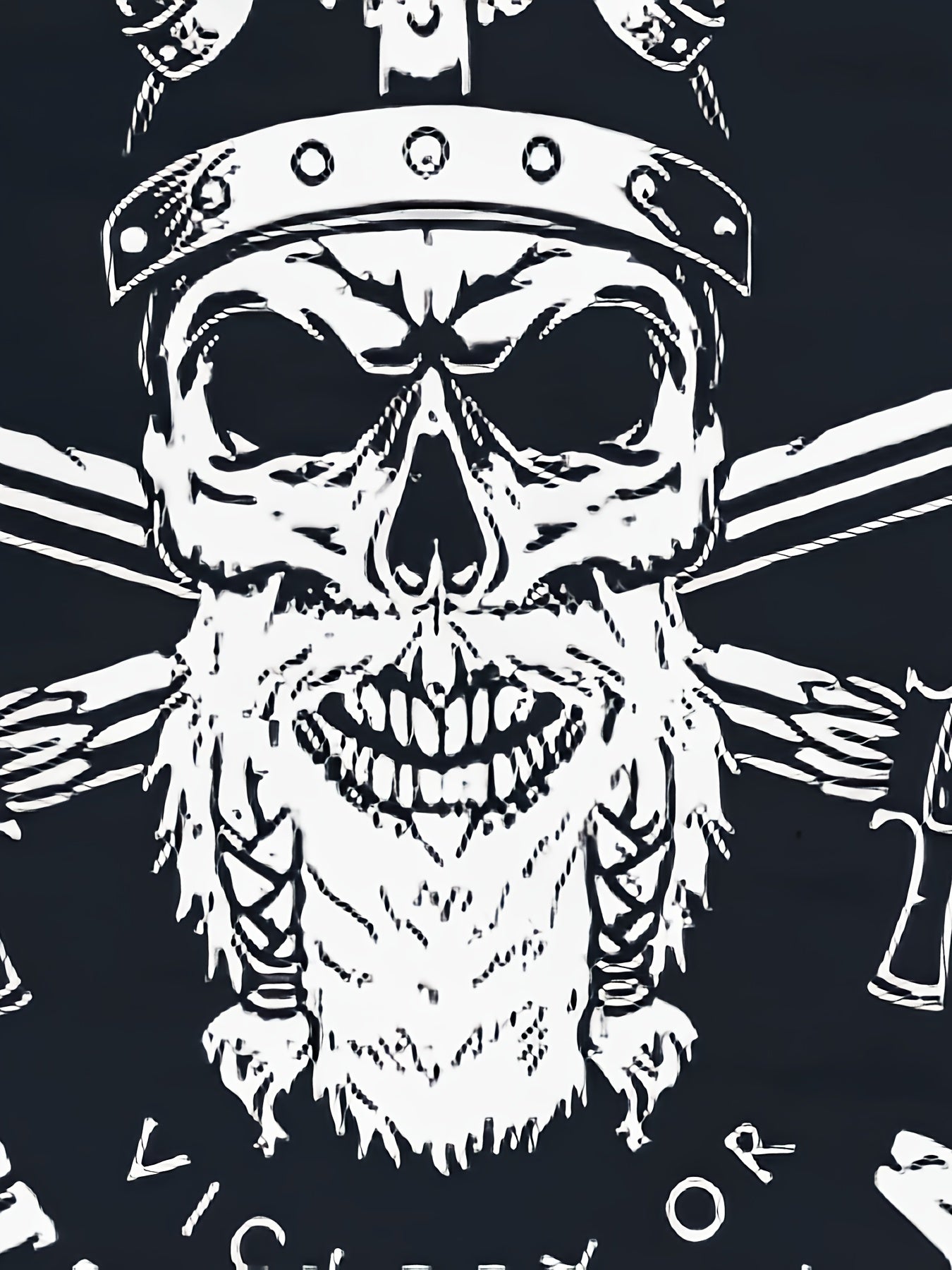 Men's Graphic T-Shirt - Large Skull Print for Summer Style