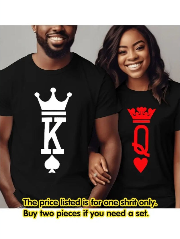 Men's Graphic T-Shirt: Love Valentine's Day Couple Casual Tee