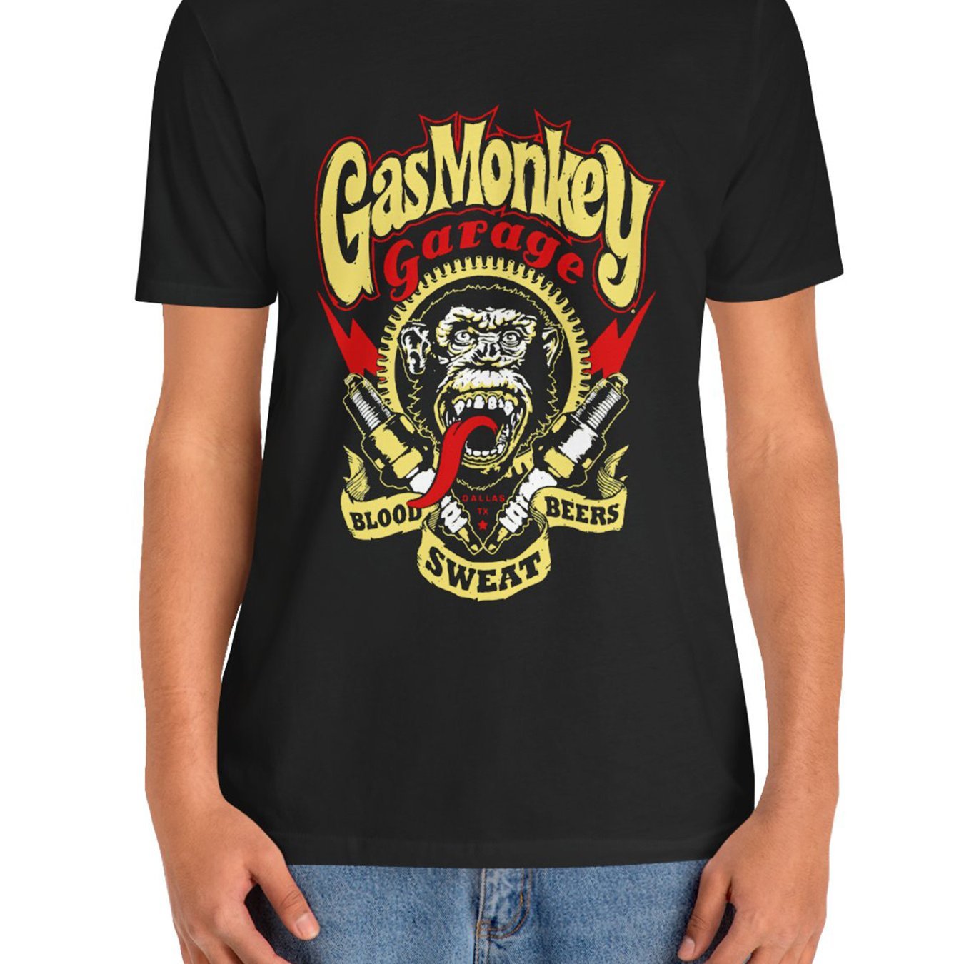 Men's Graphic T-Shirt with Trendy Monkey Print for Casual Style