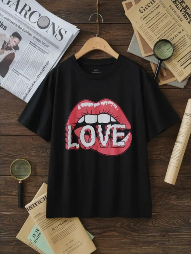 Men's Graphic T-Shirt - Love Valentine's Day Couple Casual Tee