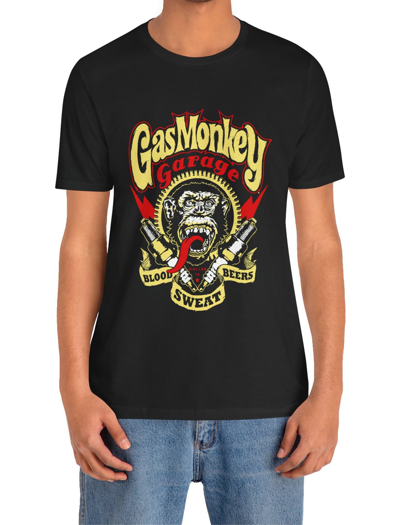 Men's Graphic T-Shirt with Trendy Monkey Print for Casual Style