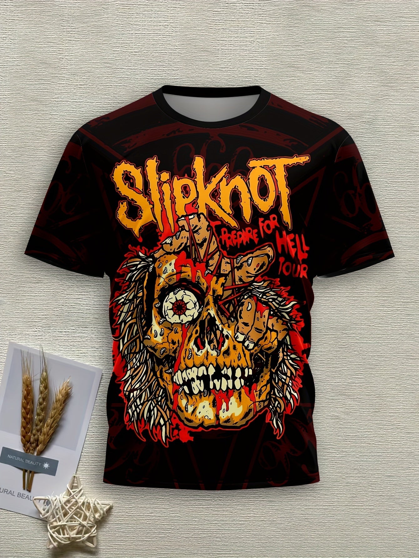 Men's Graphic T-Shirt - Loose Fit 3D Printed Retro Design