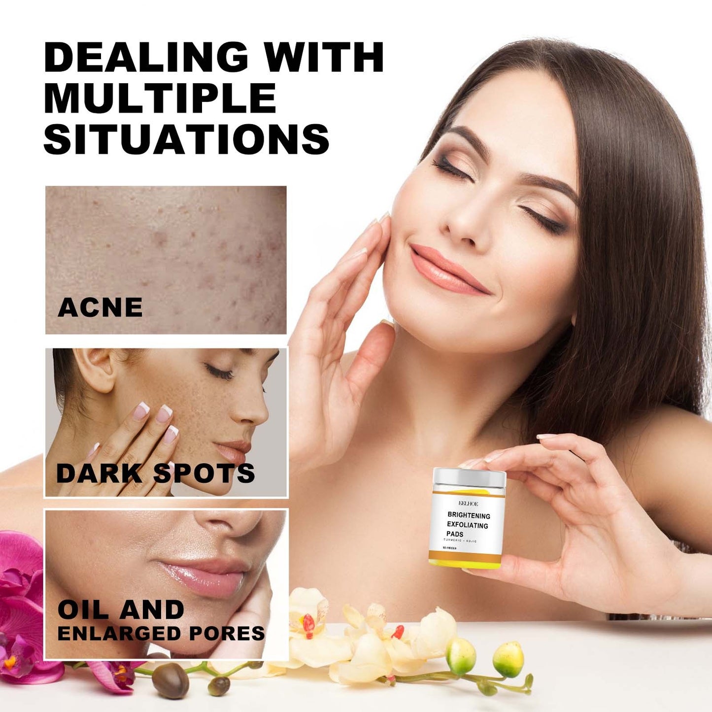 Gentle Exfoliating Turmeric Quercetin Cleaning Pad