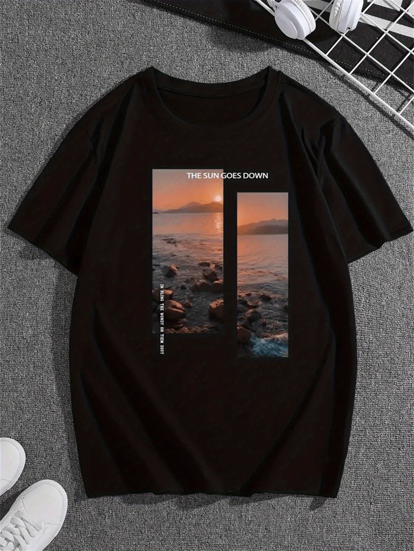 Men's Graphic T-Shirt - Retro Printed Casual Short Sleeve Top