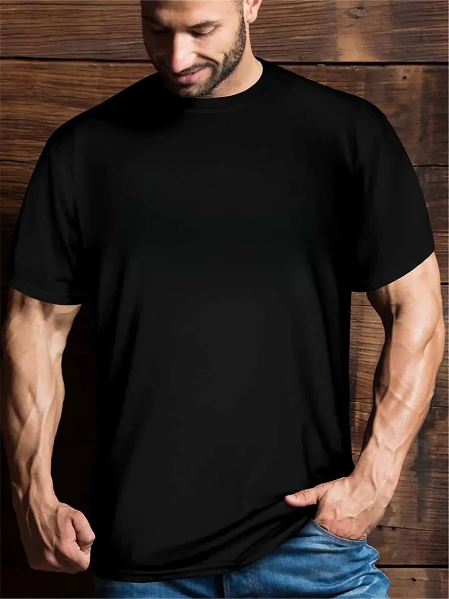 Plus Size Men's Relaxed Fit Casual T-Shirts - Soft Breathable Fabric, Comfortable Crew Neck, Short Sleeves, Stylish Colors - Perfect For Everyday Wear
