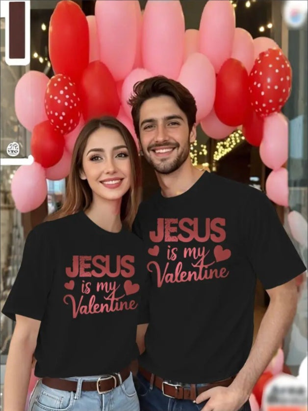 Love Valentine'S Day T-Shirt, Couple T-Shirt, Couple Christmas, Fashion Casual T-Shirt, Short-Sleeved T-Shirt