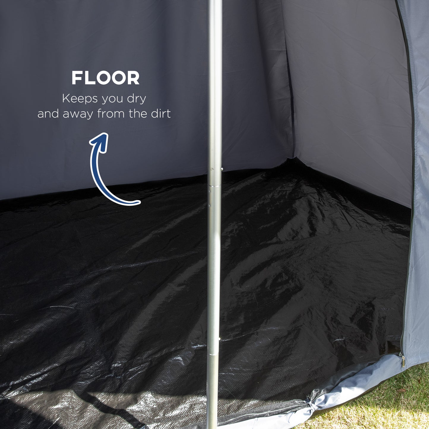 Teepee Camping Tent Easy Set-Up with Porch Blue for 2-3 Person Outdoor Hiking