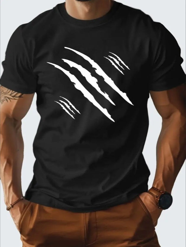 Men's Graphic T-Shirt - Stylish Printed Short Sleeves in Various Sizes