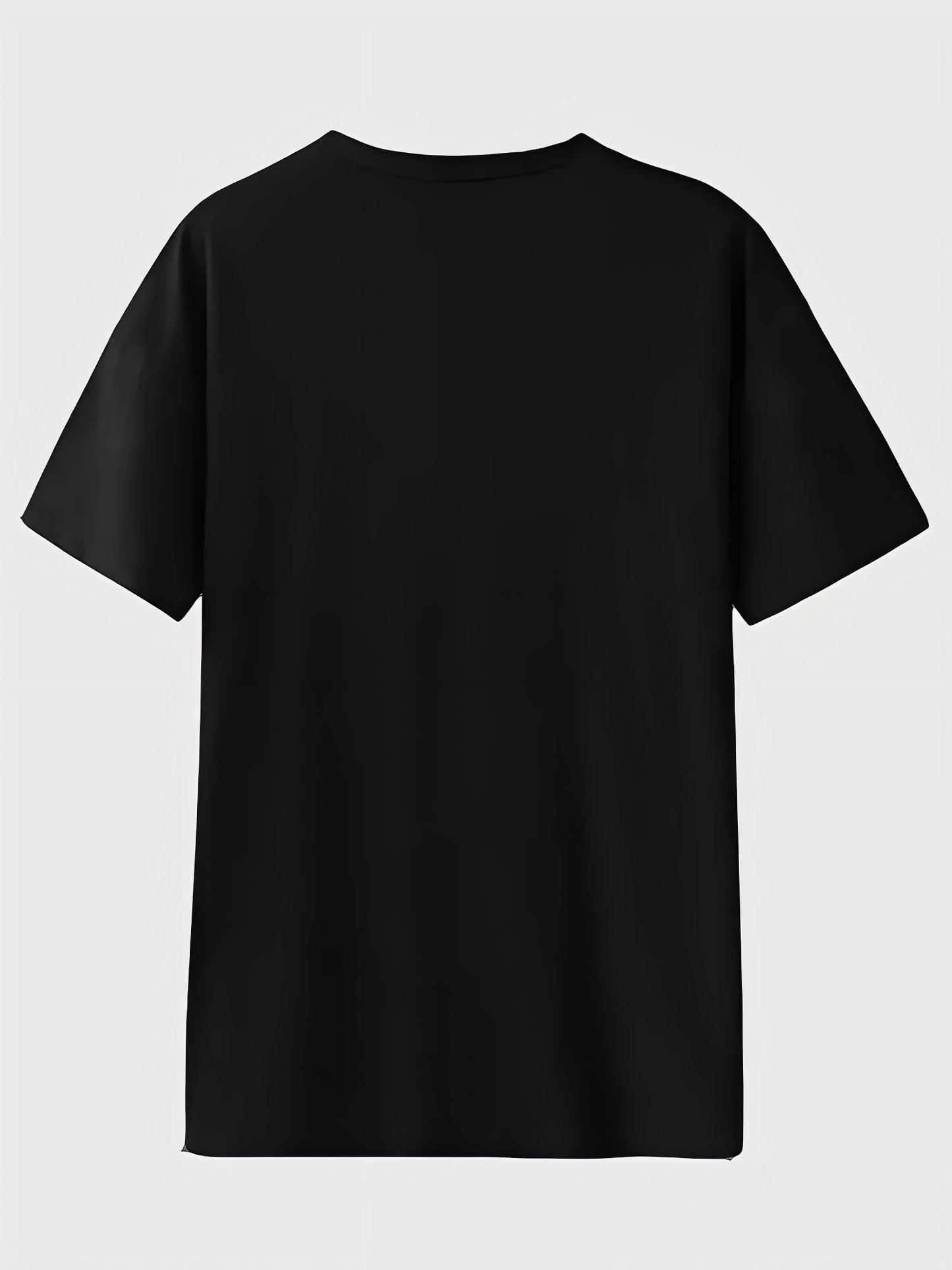 Men's Graphic T-Shirt - Stylish Short Sleeved Printed Shirt in Black