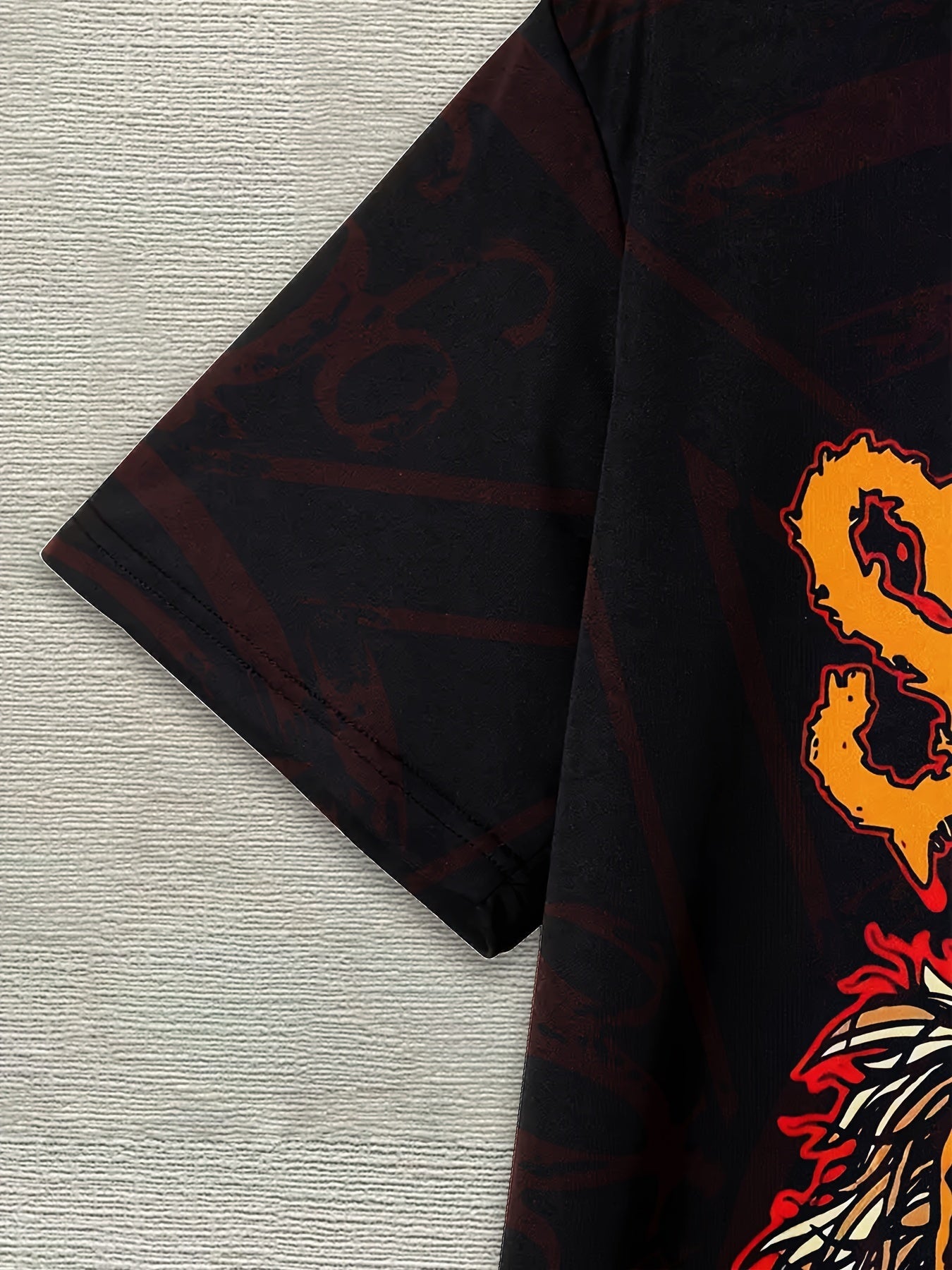 Men's Graphic T-Shirt - Loose Fit 3D Printed Retro Design