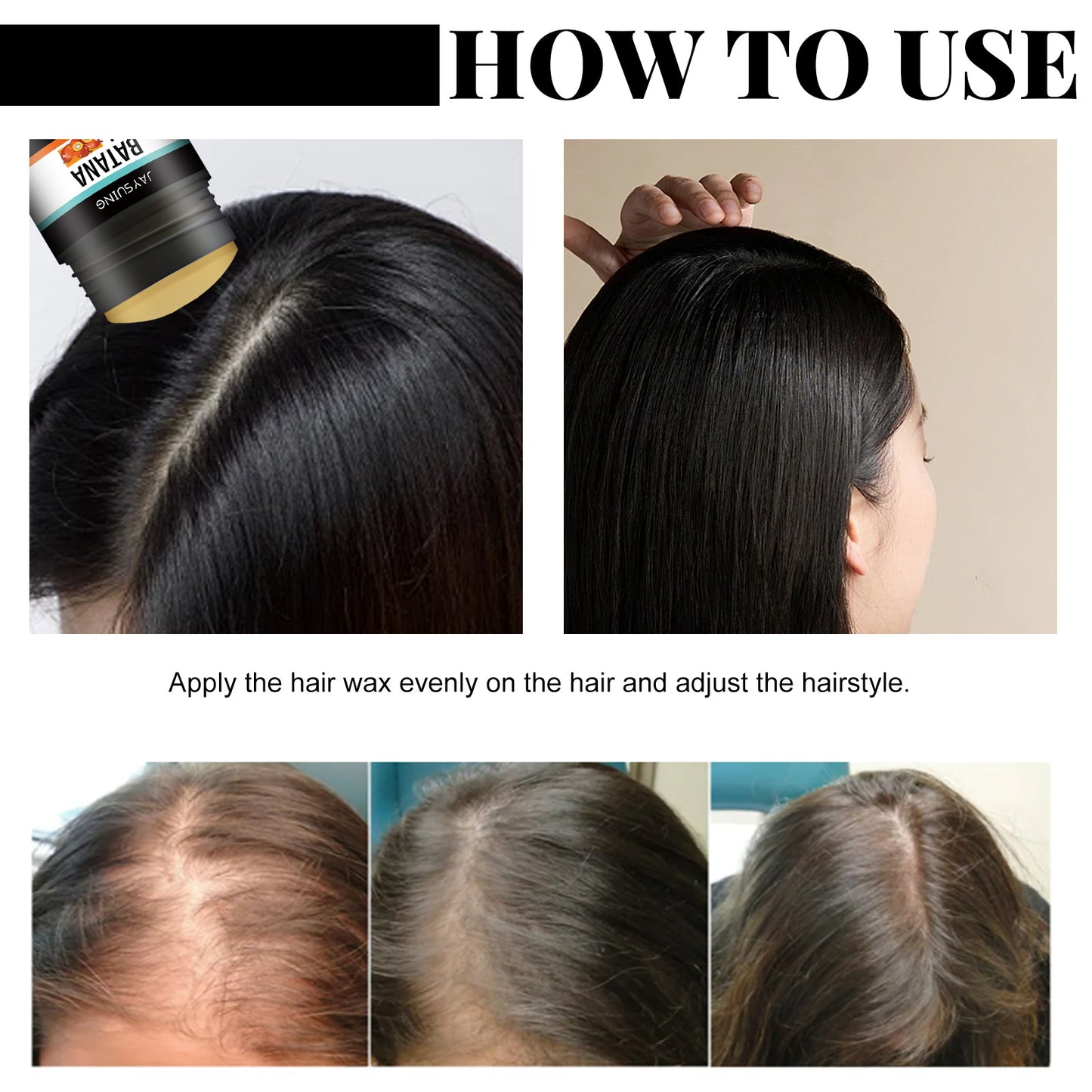 Fluffy Natural Glossy Hair Wax Stick
