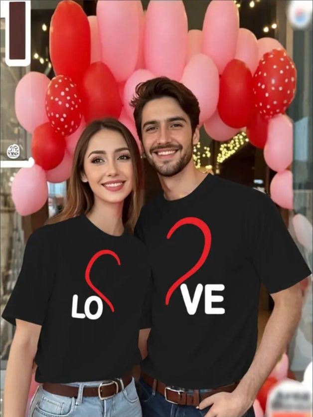 Men's Graphic T-Shirt - Love Valentine's Day Couple Tee for All Occasions