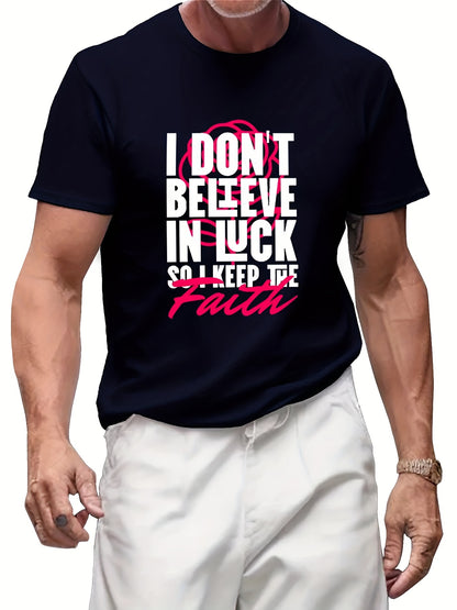 Men's Graphic T-Shirt - Retro Printed Casual Short Sleeve Top