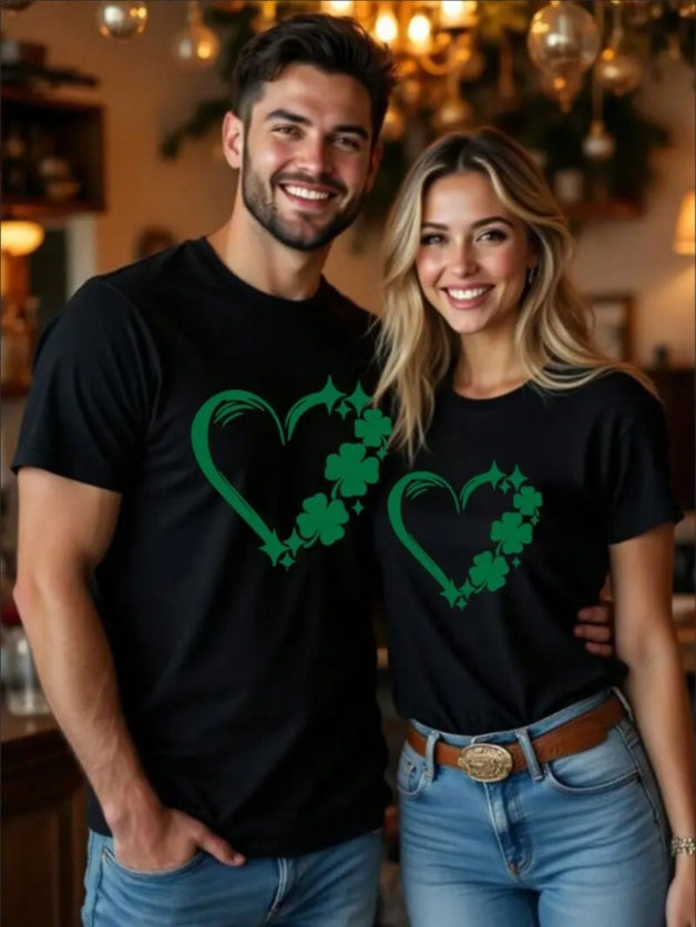 Men's Graphic T-Shirt - Love Valentine's Day Couple Casual Tee