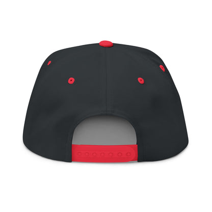 Embroidered American Flag Flat Bill Cap