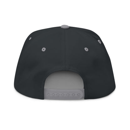 Embroidered American Flag Flat Bill Cap