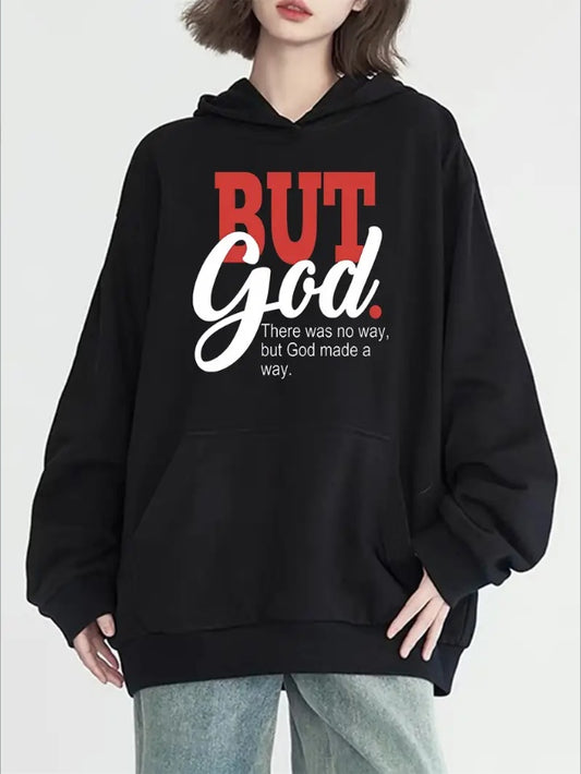 Women's Casual Hoodie With Kangaroo Pocket - Long Sleeve, Drawstring, Machine Washable - Available In Black & White