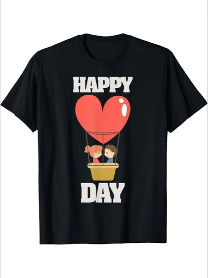 Men's Graphic T-Shirt - Love Valentine's Day Couple T-Shirt