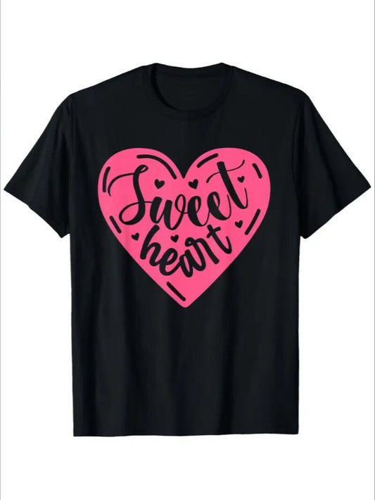 Love Valentine'S Day T-Shirt,   Couple T-Shirt, Couple Christmas, Fashion Casual T-Shirt, Short-Sleeved T-Shirt