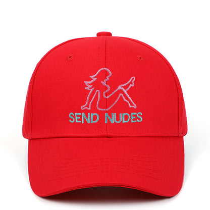 SEND NUDES embroidered baseball cap