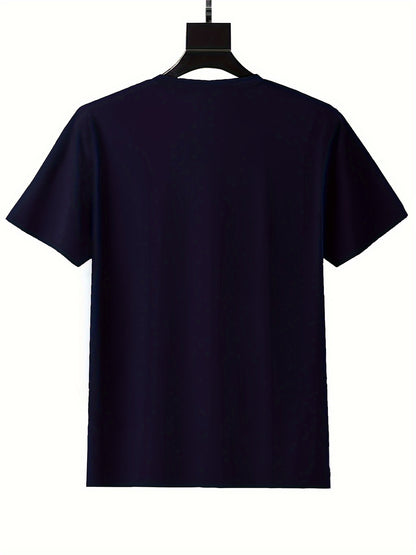 Men's Graphic T-Shirt - Retro Printed Casual Short Sleeve Top