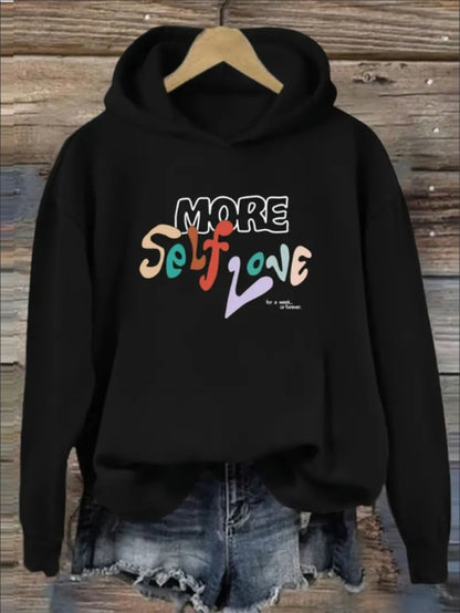 Women'S Casual Polyester Hoodie With Letter And Graphic Print, Ribbed Hood, Knitted Fabric, Seasonal Autumn Winter Fashion Sweatshirt With Floral, Portrait, Animal, Cartoon, Christmas, Halloween, Slo