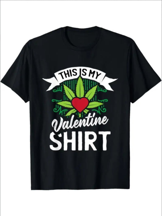 Love Valentine'S Day T-Shirt,   Couple T-Shirt, Couple Christmas, Fashion Casual T-Shirt, Short-Sleeved T-Shirt