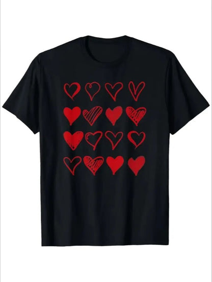 Men's Graphic T-Shirt - Love Valentine's Day Couple Casual Tee