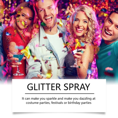 Eelhope Sparkly Glitter Spray, Hair Body Highlight Shimmer Prom Festival Bash Glitter Spray