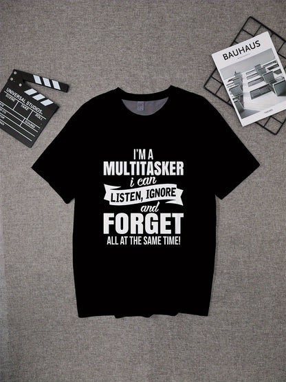 Men's Graphic T-Shirt - Versatile Retro Casual Short Sleeved Top
