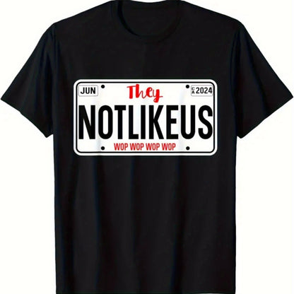 Men's Graphic T-Shirt - Extra Large Retro Letter Print Casual Tee