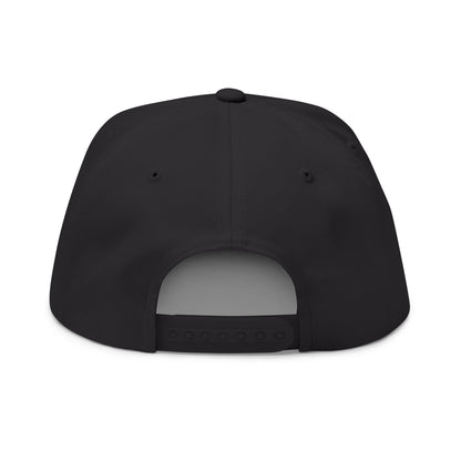 Embroidered American Flag Flat Bill Cap