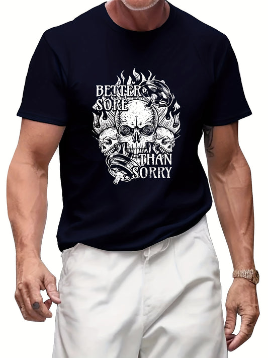 Round Neck Printed T-shirt Casual Short Sleeved Top For Spring And Summer, Personalized And Comfortable For Both Men And Women