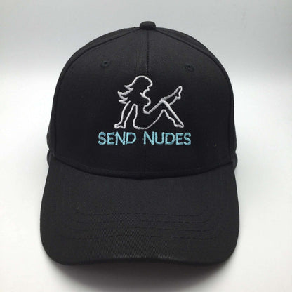 SEND NUDES embroidered baseball cap
