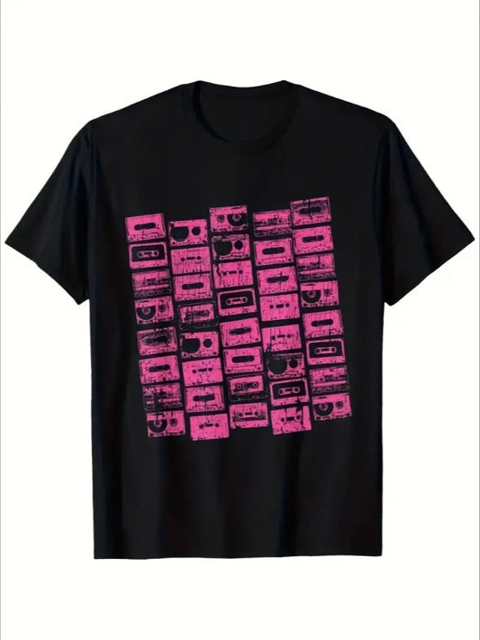 Women's Graphic T-Shirt - Stylish Printed Short Sleeve Top