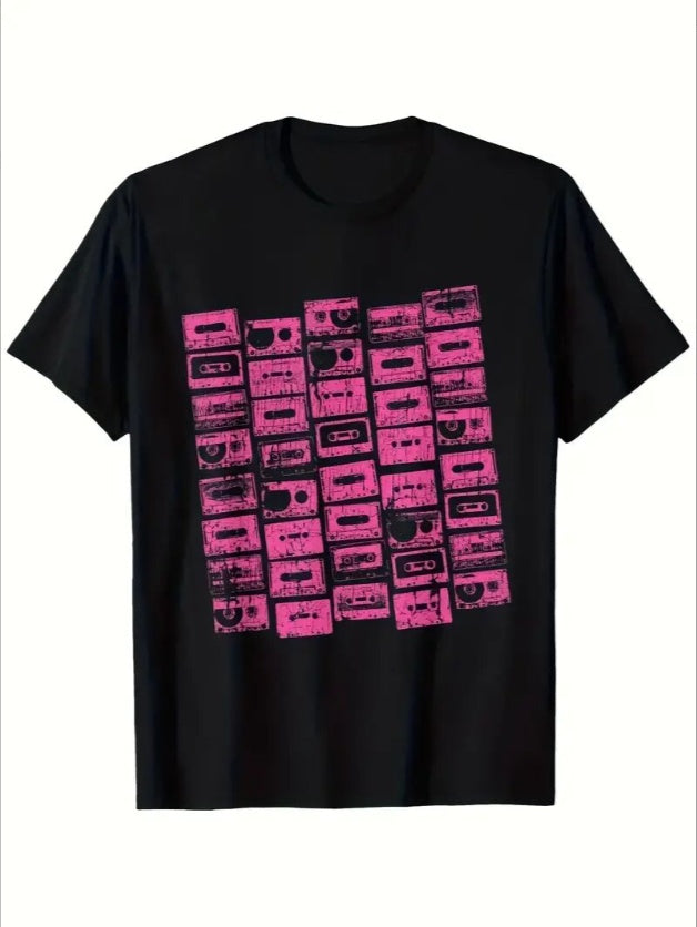 Women's Graphic T-Shirt - Stylish Printed Short Sleeve Top